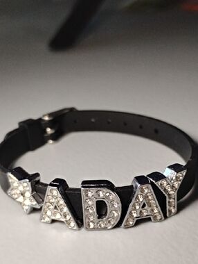 Rhinestone ADAY Basketball Player Letter Bracelet